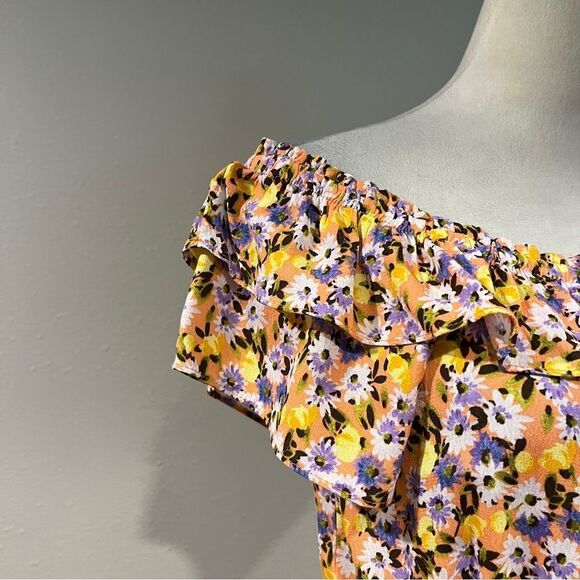 Floral Off-Shoulder mini Romper size small - Picture 3 of 14